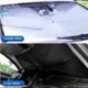 Fekete szín - Autós napvédő védő napernyő automatikus első ablak napernyő huzatok autós napvédő belső szélvédő