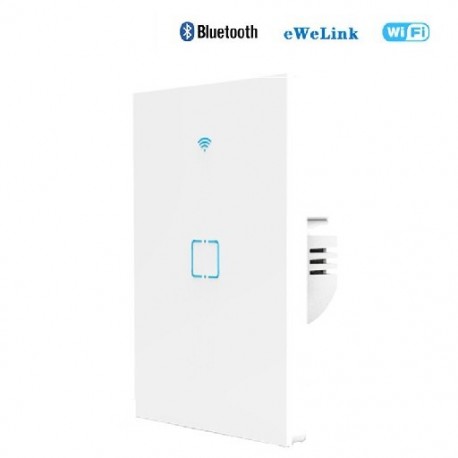 Szín: amerikai fehér - EWelink Smart Life Light Switch WiFi Touch Sensor Smart Switch távirányító Nincs semleges vezeték