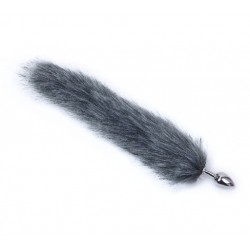 Szín: szürke róka farka - Fox Tail anális dugó Butt Plug Fém felnőtt termékek Anális szexjátékok női pároknak