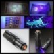 Kibocsátó szín: mini uv zseblámpa - UV LED zseblámpa mini LED zseblámpa 395 nm fekete fény hullámhosszú lila fény
