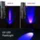 Kibocsátó szín: mini uv zseblámpa - UV LED zseblámpa mini LED zseblámpa 395 nm fekete fény hullámhosszú lila fény
