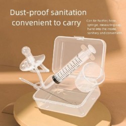 Fehér szín - 6db baba cumi gyógyszeradagoló készlet 10 ml-es szájfecskendős folyékony tűadagoló mérőpohárral