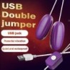 Szín: USB dupla ugrótojás - USB Double Jump Egg Vibrátor Szórakoztató játék női néma Erős vibráció Ugrás tojás