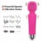 Szín: rózsaszín - AV-vibrátor női csiklóstimulátor USB újratölthető masszírozógép Szexjátékok felnőtteknek 18