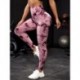 Szín: Sárga fekete - Nyakkendőfesték Jóga Nadrág Sport Leggings Női Varrat nélküli magas derekú Push Up Női