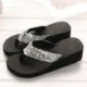 Szín: arany - Új érkezés Női Divat Platform Középsarkú Flip Flop Strand szandál Bowknot Papucs Cipők Puha Kényelmes