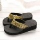 Szín: arany - Új érkezés Női Divat Platform Középsarkú Flip Flop Strand szandál Bowknot Papucs Cipők Puha Kényelmes