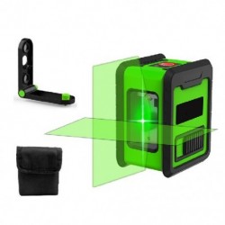 Szín: zöld készlet - Hordozható mini infravörös lézerszintező, nagy pontosságú, 2 soros lézeres vízszintező