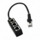 Szín: 2 portos - 3 az 1-ben RJ45 elosztó LAN Ethernet hálózat RJ45 csatlakozó hosszabbító adapter kábel hálózati