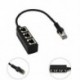 Szín: 2 portos - 3 az 1-ben RJ45 elosztó LAN Ethernet hálózat RJ45 csatlakozó hosszabbító adapter kábel hálózati