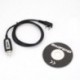 Fekete szín - Usb programozó kábel/kábel CD meghajtó Baofeng Uv-5R / Bf-888S kézi adó-vevő USB programozó kábel