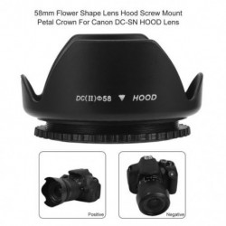 58 mm-es napellenző csavaros rögzítésű virágforma Canon napellenző objektíves fényképezőgéphez Canon DC-SN HOOD