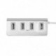 C típusú transzfer alumíniumötvözet 4 USB-port USB 2.0 nagy sebességű hub