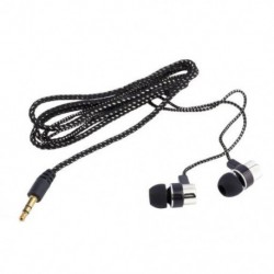 Szín: ezüstös szürke - Fonott fülhallgató vezetékek Super Bass In Ear Music fülhallgató HIFI sztereó fülhallgató