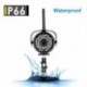 Fekete szín - 720p vízálló vezeték nélküli kamera 1,0 megapixeles biztonsági megfigyelő WiFi IP kamera mobil