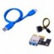 Szín: 6 db a készletben - 6 db Legújabb Ver009 Usb 3.0 Pci-E Riser Ver 009S Express 1X 4X 8X 16X Extender Riser Adapter