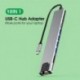 USB C HUB 10 az 1-ben C-típusú USB-HDMI-kompatibilis 4K USB VGA PD 3,5 mm-es Full Function HUB MacBook/Pro/Air iPad Pro USB C