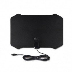 Fekete szín - Lapos digitális beltéri HDTV HD TV antenna erősítővel 50 mérföldes hatótávolságú VHF UHF frekvencia