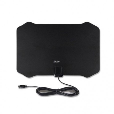 Fekete szín - Lapos digitális beltéri HDTV HD TV antenna erősítővel 50 mérföldes hatótávolságú VHF UHF frekvencia
