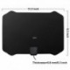 Fekete szín - Lapos digitális beltéri HDTV HD TV antenna erősítővel 50 mérföldes hatótávolságú VHF UHF frekvencia