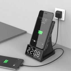 Fekete szín - 3 az 1-ben vezeték nélküli töltő iPhone 13 12 11 XS Mini Pro Max iWatch AirPods Qi gyorstöltő