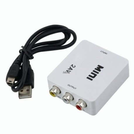 HDMI-kompatibilis RCA-hoz HDMI-kompatibilis AV 1080P-hez 3RCA CVBS Video Box audio átalakító PC laptophoz HDTV DVD VCD