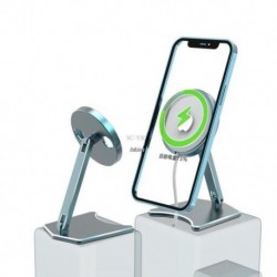Fekete szín - Praktikus asztali függőleges, állítható mágneses állvány Iphone 12 Safe mágneses vezeték nélküli