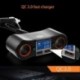 12V DC autós szivargyújtó adapter 2 utas dupla dugós aljzat kettős USB LCD autós töltő osztó feszültség monitor