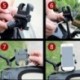 Fekete szín - Alumíniumötvözet fix mobiltelefon-tartó, állítható szélességű, motorkerékpárokhoz használható