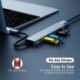 7 az 1-ben USB C hub és 4K HDMI-kompatibilis Type C adapter OTG Thunderbolt 3 dokkoló PD TF SD-vel Macbook Pro/Air iPad XPS