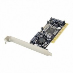 Fekete szín - PCI-bővítés a kártyán 4 port SATA Sil3114 lapkakészlet RAID Sata konvertáló kártya PCI SATA konvertáló