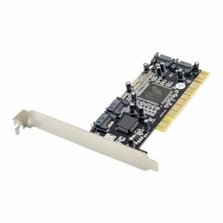 Fekete szín - PCI-bővítés a kártyán 4 port SATA Sil3114 lapkakészlet RAID Sata konvertáló kártya PCI SATA konvertáló