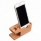 Töltő dokkoló állvány bambusz alap töltő tartó Apple Watch iWatch iPhone Bamboo készülékhez