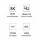 Adapter 8K DP három az egyben adapter USB C adapter C típusú hordozható elosztó laptop hub többportos kijelzőhöz
