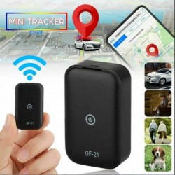 Fekete szín - GF21 Mini GPS autós nyomkövető alkalmazás Elveszett eszköz hangvezérlés rögzítő lokátor Nagy