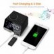 Csomag: EU csatlakozó - K11 Bluetooth-kompatibilis 4.2 rádiós ébresztőóra hangszóró 2 USB porttal LED digitális