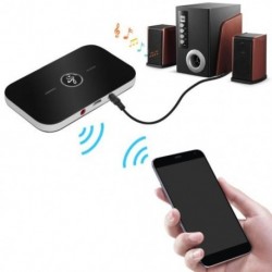 Fekete szín - Továbbfejlesztett Bluetooth-kompatibilis 5.0 audio adó-vevő RCA 3,5 mm-es AUX csatlakozó USB Dongle zenei
