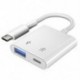 Szín: elefántcsont - 2 az 1-ben USB 3.0 Type-C adapter PD gyorstöltési tápegység mobiltelefon külső U lemezkonverter