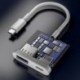 Szín: elefántcsont - 2 az 1-ben USB 3.0 Type-C adapter PD gyorstöltési tápegység mobiltelefon külső U lemezkonverter
