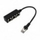 Szín: 1-3 - 1 db RJ45 LAN csatlakozó Ethernet hálózati elosztó adapter 1 dugasz-3 aljzatú adapterkábel hálózati