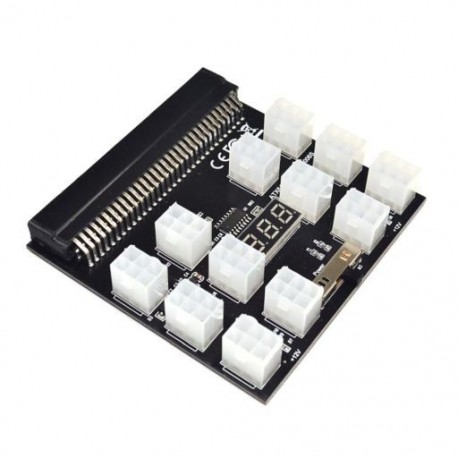 Szín: DP458601 - 17 portos bányászati HP szerver tápátalakító kártya 12*6 tűs adapterkártya 12V nagy teljesítményű