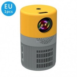 Szín: sárga szürke EU - Mini projektor 480*360 támogatás 1080P USB mini fénysugárzó telefonhoz okostelefonhoz házimozi