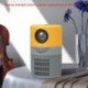 Szín: fekete fehér AU - Mini projektor 480*360 támogatás 1080P USB mini fénysugárzó telefonhoz okostelefonhoz házimozi
