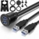 Szín: 1M egyetlen USB port - Autós műszerfalba süllyesztett USB dokkoló adapter műszerfali panel 3.0 csatlakozó dugasz