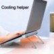 Szín: ezüst - Beépített előtét, állítható összecsukható laptop hűtőtartó alumínium ötvözet számítógép
