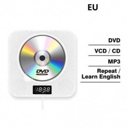 Szín: EU - BT Falra szerelhető DVD/CD lejátszó Bluetooth-kompatibilis távirányítóval Sztereó FM rádió HiFi Zene
