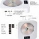 Szín: US - BT falra szerelhető DVD/CD lejátszó Bluetooth-kompatibilis távirányítóval Sztereó FM rádió HiFi Zene