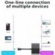 Fekete szín - HUB USB 3.0 – Dual HDMI-kompatibilis USB-adapter az adat-összehasonlításhoz, a hatások figyeléséhez