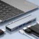 Szín: 7 az 1-ben - USB 3.1 Type-C Hub HDMI-kompatibilis adapterhez USB C hub Hub 3.0 TF SD Reader Slot PD-vel MacBook Pro/Air