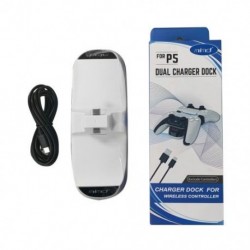 Fehér szín - SND-468 Gamepad PS5 kettős töltőállomáshoz függőleges töltő alapkonzol vezérlő USB töltő tartozékok